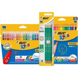 BIC Kids Mallette de Coloriage Avec Crayons, Feutres, Craies et Stickers BIC