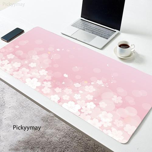 Generic - Tapis de souris noir blanc fleur de cerisier Sakura