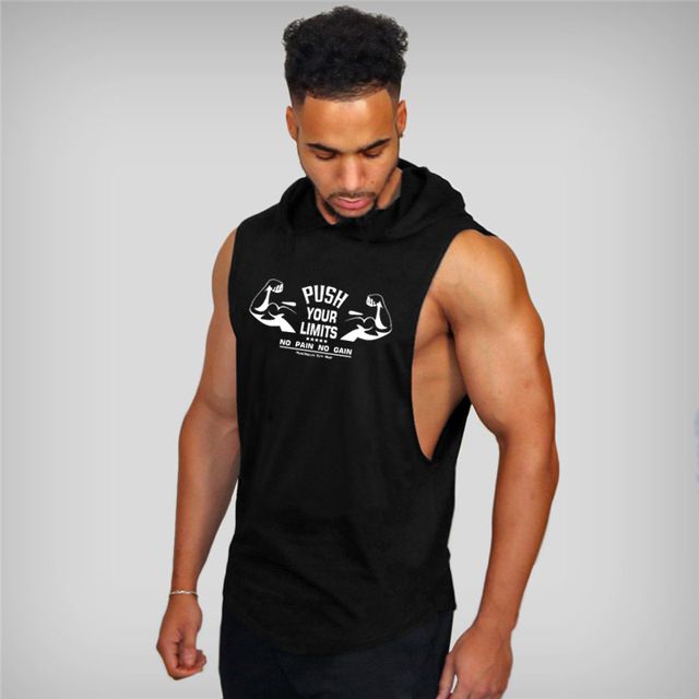 Vêtements D'été De Marque De Musculation À Capuche, Chemise Sans