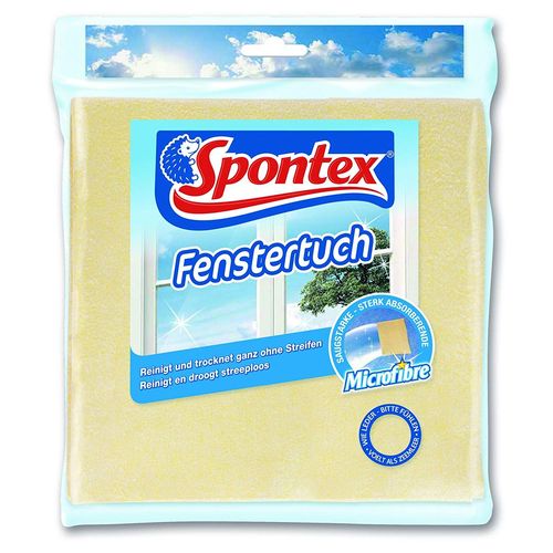 Spontex Chiffon En Microfibre Fenêtre pour les surfaces en verre. Fenêtre. Miroir. carrelage et chrom. Super Doux comme cuir souple. 1