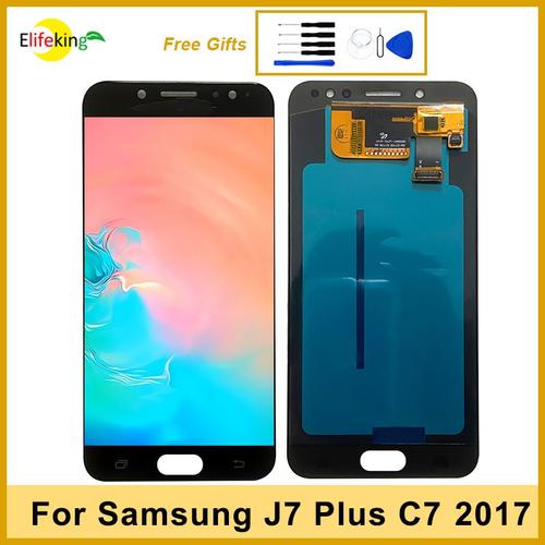 Écran Tactile Oled De Remplacement 5.5 Pouces Pour Samsung Galaxy C7 C7100 J7 Plus C710f