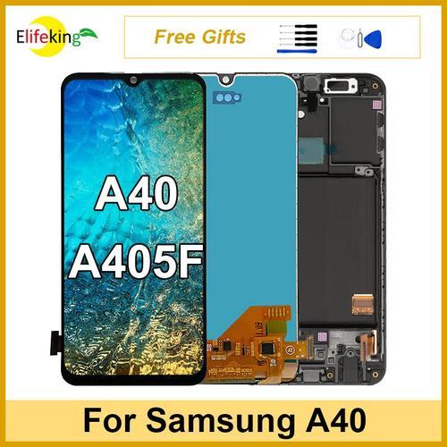 Bloc Écran Tactile Lcd De Remplacement Avec Châssis 5.9 Pouces Pour Samsung Galaxy A40 A405f A405fn A405fm A405s