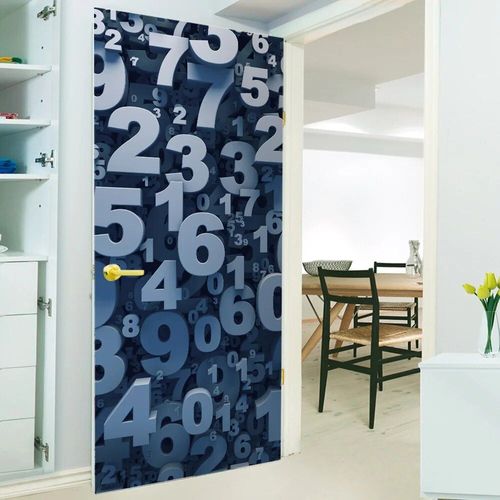 Autocollant de porte hexagonal en vinyle,vue visuelle 3D,papier peint peler et coller,affiche parfaite imperméable,décoration de la maison,Adesivo Porta