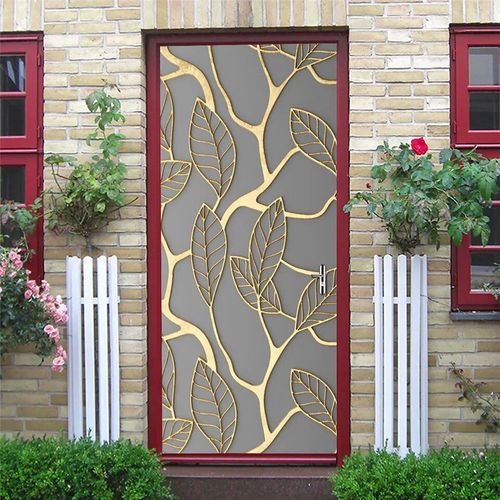 Autocollant de porte hexagonal en vinyle,vue visuelle 3D,papier peint peler et coller,affiche parfaite imperméable,décoration de la maison,Adesivo Porta