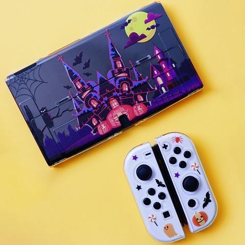 Étui Pour Cartes De Jeu Nintendo Switch Oled Accessoires De Protection Coque Souple Boîte À Cartouche Magnétique Cadeau D'halloween