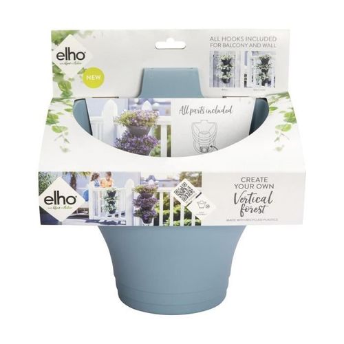 Jardinière - Elho - Corsica Forêt Vertical 24 - Asymétrique - Bleu - Plastique