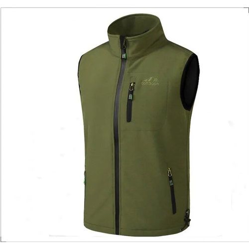 Glaspring Soft-Shell Dulwaistcoat Pour Hommes,Extérieur Décontracté,Polaire D'hiver,Grande Taille M-4xl Randonnée Pêche Fibrjackets
