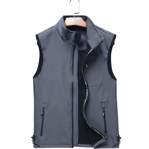 Glaspring Soft-Shell Dulwaistcoat Pour Hommes,Extérieur Décontracté,Polaire D'hiver,Grande Taille M-4xl Randonnée Pêche Fibrjackets