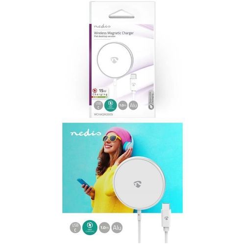 Chargeur Magnétique Sans Fil Rapide 15w Usb-C Avec Support Pour Iphone 14/13/12/12 Pro Max Et Smartphones Compatible Qi