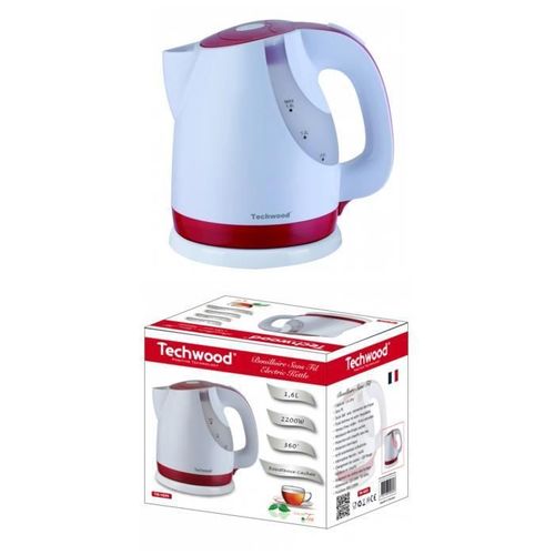 Bouilloire électrique 1L6 2200W Blanche / ROUGE élégante Protection contre l'ébullition Changement de couleur LED Rouge :