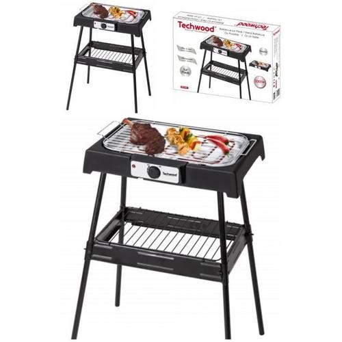 Barbecue Electrique 2000W sur Pieds ou de Table noir avec variateur lumineux 2000W