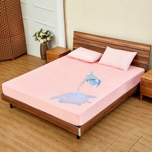Protege Matelas 180x200 Impermeable,Couvre-Lit Imperméable En Tissu Éponge De Bambou,Rose Sakura