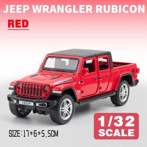 Échelle 1/32 Jeep Wrangler Rubicon Pick-Up Métal Moulé Sous Pression En Alliage Jouets Voitures Modèles Camions Pour Garçons Enfants Enfants Véhicules Collection Sans Boîte D?Origine