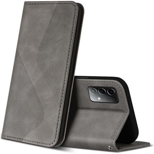 Coque Pour Samsung Galaxy A53 5g, Housse En Avec [Emplacements Cartes] [Magnetique], Clapet Folio Portefeuille Pour Samsung Galaxy A53 5g (Gris)