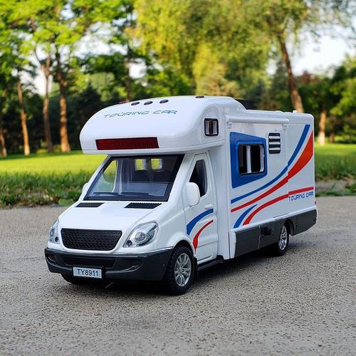 Caravane En Alliage Métallique Moulé Sous Pression Échelle 1:32 Véhicule De Loisirs De Luxe Camping-Car Collection De Jouets Pour Enfants Sans Boîte D?Origine