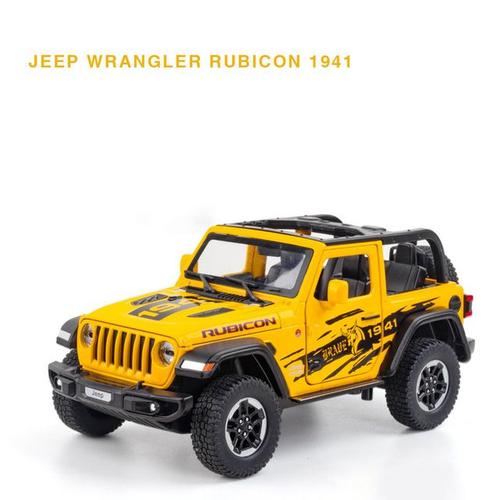 Jeeps Wrangler Rubicon Modèle De Voiture En Alliage Jouet En Métal Véhicules Tout-Terrain Collection De Simulation Pour Enfants Échelle 1:20 Sans Boîte D?Origine