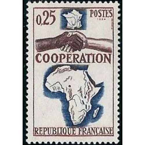 Timbre France 1964 Oblitéré - Coopération Avec L'afrique Et Madagascar - 0.25 Yt1432
