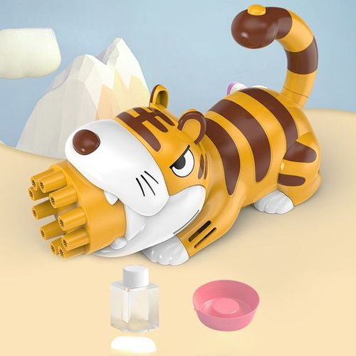 Machine À Bulles En Forme De Dinosaure Tigre Licorne Jouets Pour Enfants Pistolet À Bulles À 10 Trous Jouets D'extérieur Cadeau D'été Sans Boîte D?Origine