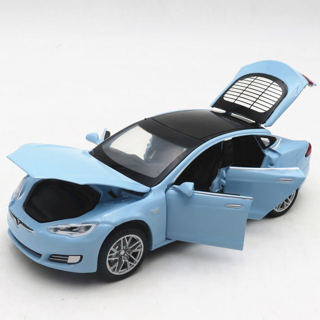 Modele de voiture Miniature Tesla en alliage jouet pour enfants son et lumiere cadeau d anniversaire pour garcons 1 32 sans boite d origine Rakuten