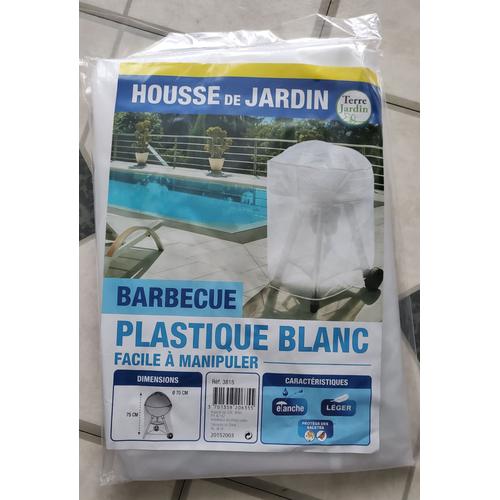 Terre Jardin - Housse De Protection Bâche Pour Barbecue Ou Autre Coloris Blanc Transparente