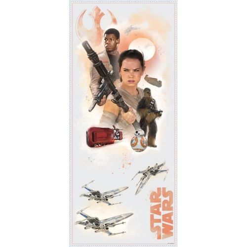 ROOMMATES - STAR WARS épisode VII Stickers repositionnables géant Héros 42,5 x 72,3 cm
