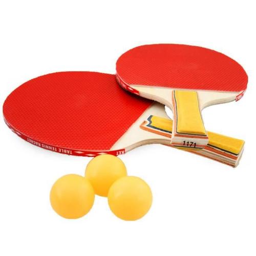 Une Paire De Raquette De Tennis De Table Ping Pong Avec 3 Balles