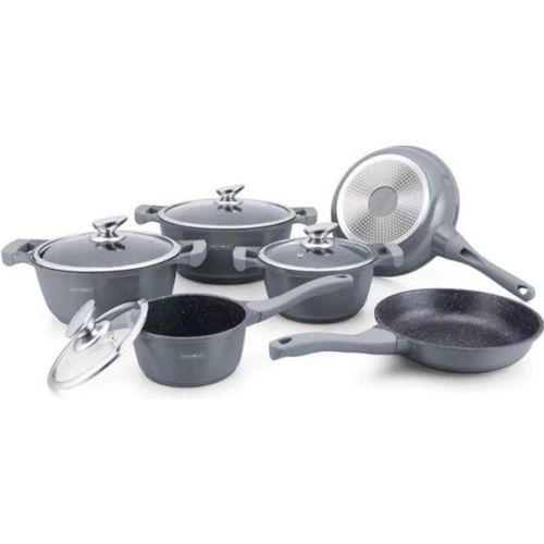 Batterie De Cuisine Effet Pierre 10 Pcs