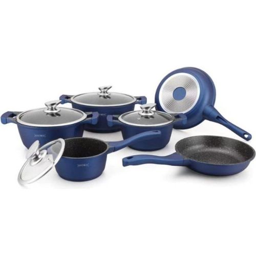 Batterie De Cuisine Effet Pierre 10 Pcs