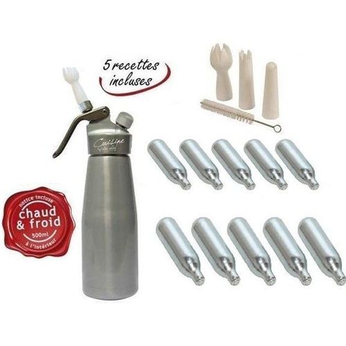 Siphon Cuisine 500 Ml + 10 Cartouches Gaz