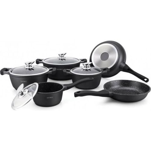 Batterie De Cuisine Effet Pierre 10 Pcs