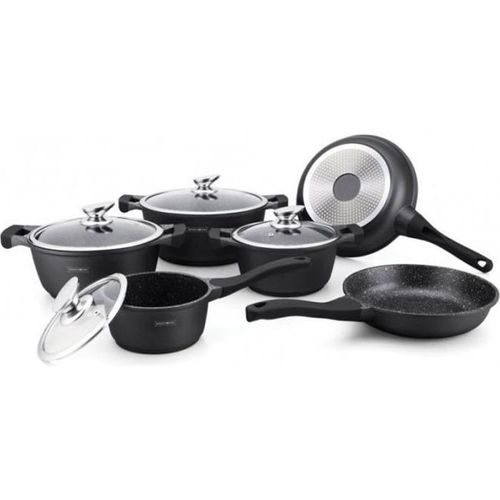Batterie De Cuisine Effet Pierre 10 Pcs