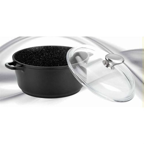 Pradel Excellence Faitout Façon Pierre - Ø 28 Cm - 5,8 L - Noir - Tous Feux Dont Induction