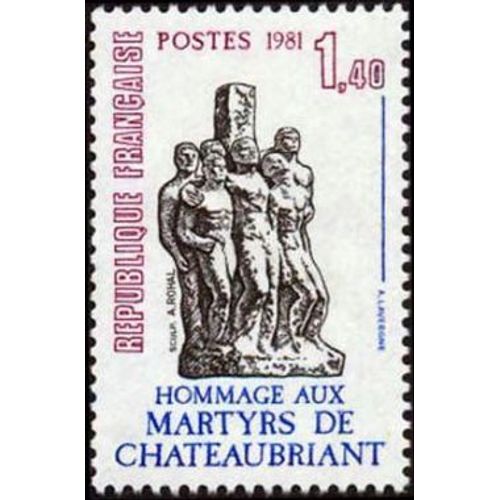 Timbre France 1981 Oblitéré - Hommage Aux Martyrs De Châteaubriant - 1.40 Yt2177