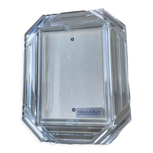 Cadre photo en cristal de plomb de style art dco par villeroy amp boch transparent