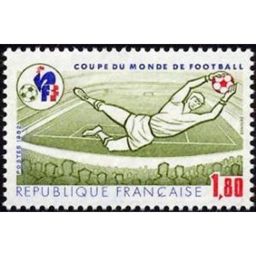 Timbre France 1982 Oblitéré - Coupe Du Monde De Football - 1.80 Yt2209
