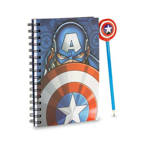 Captain America Patriot Coffret Cadeau Avec Carnet Et Crayon Fashion, Multicolore