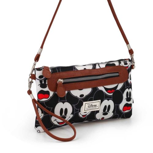 Mickey Mouse Visages Sac à Bandoulière Action Handy, Noir