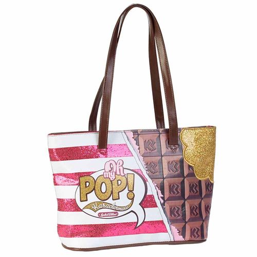 Oh My Pop! Chocolat Sac Fourre Tout Tote, Rose