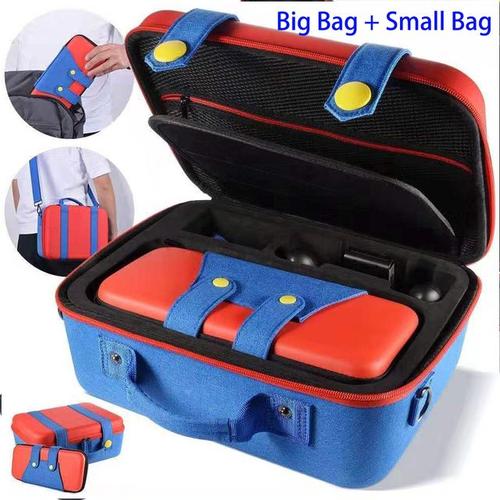 Petit + Grand Sac De Rangement De Luxe Pour Nintendo Switch Sacoche De Transport Rigide Portable Pour Accessoires De Console De Jeu