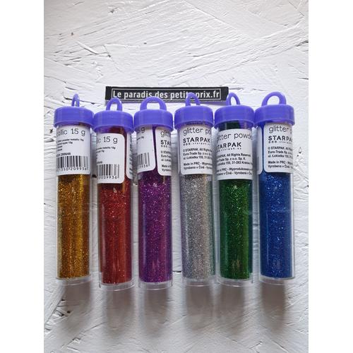 6 X 15 Grammes De Paillettes (90 G) 6 Coloris Différents