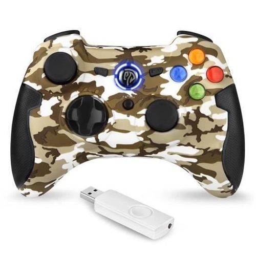 Manette De Jeu - Supertech - Easysmx 9013 - Sans Fil - Camouflage Jaune - Dual Shock