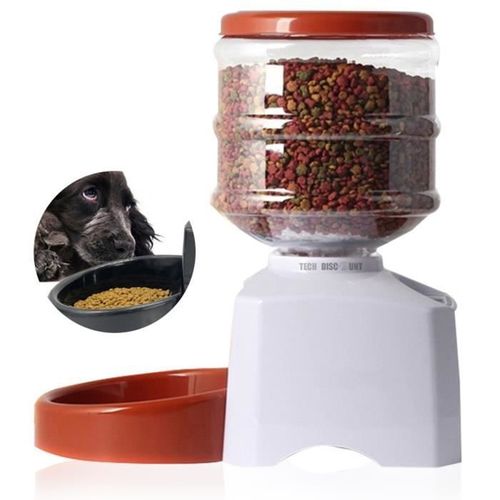 Td® Distributeur Croquettes Chat Chien Automatique Nourriture Animaux Programmable Compagnie Enregistrement Gamelle 5,5 L Aliments