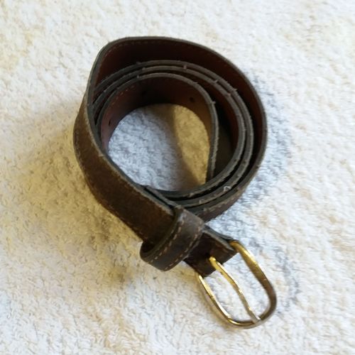 Ceinture Lanière Marron Croute Velours