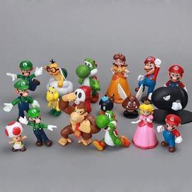 figurine personnage super mario jouet club lot Super Mario Bros Yoshi  Dinosaure pêche Crapaud Goomba Jouets super 18 pièces réaliste