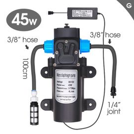 45W pompe auto-amorçante automatique brumisation système d'irrigation de l'eau de refroidissement 27cm atomiseur fin arroseur 110-240V jardin serre aménagement paysager cour