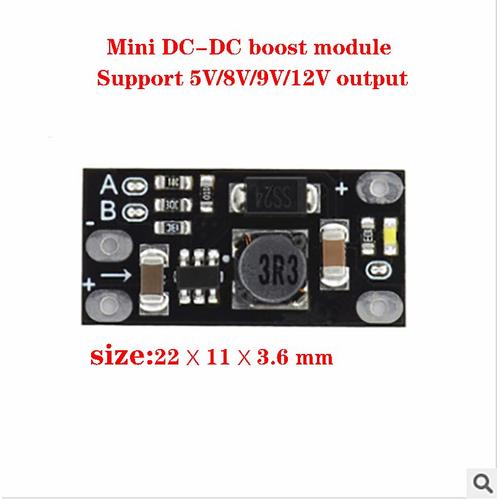 Module de carte de convertisseur élévateur de tension Mini DC-DC 5 pièces 3.7V à 12V Module de carte PCB batterie au Lithium