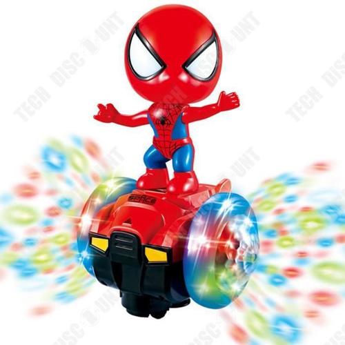 TD? Jouets voiture d'?quilibre Spiderman, roues lumi?re ?lectrique et  musique jouets pour enfants