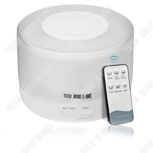 TD® Humidificateur télécommandé diffuseur d'arôme ultrasonique silencieux diffuseur d'arôme humidificateur 500ML humidification