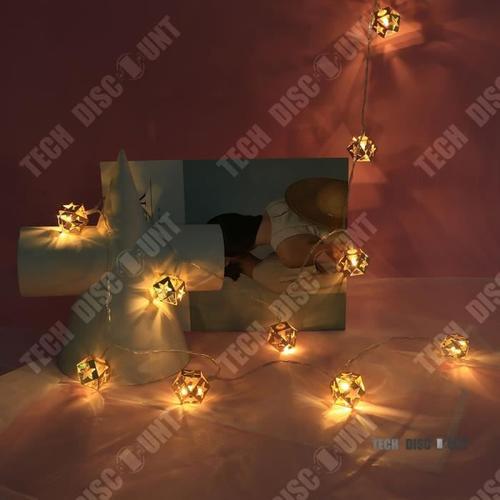 Tech Discount - TD® guirlande de lanternes doréees lumineuse led boules  interieur exterieur pile anniversaire chambre enfant chinoise decoration -  Guirlandes lumineuses - Rue du Commerce