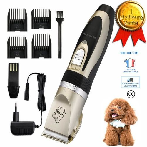 Td® Tondeuse Chien Chat Kit Tondeuse Animaux Sans Fil Rechargeable Rasoir Toilettage Professionnels Lame Détachable Bruit Faible